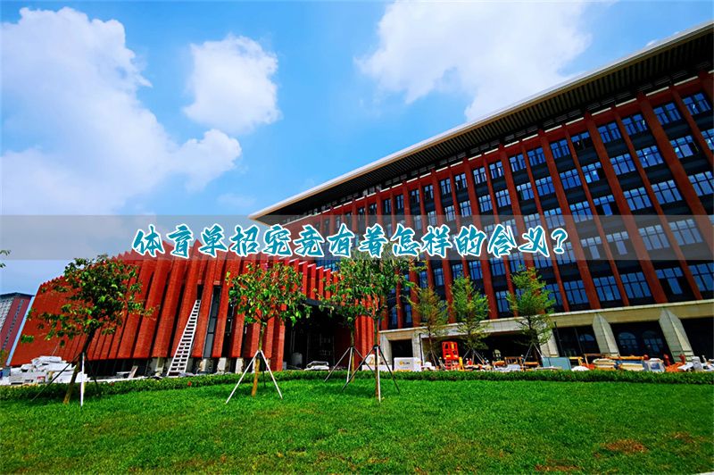_体育单招的意思_何为体育单招