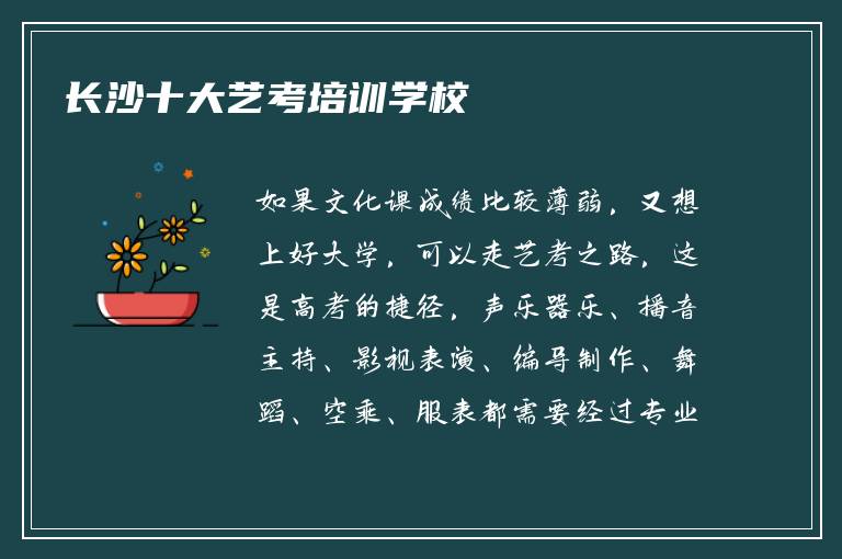 长沙十大艺考培训学校